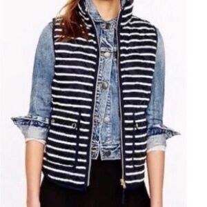 J. Crew Navy and White Striped Women's Vest